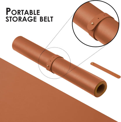 Cork Desk Mat - Dual-Sided Desk Pad for Office and Home - Desk Organization and Accessories - Ideal for Large Mouse Pad and Desk Mats on Top of Desks(Brown,27.6"x 13.8")