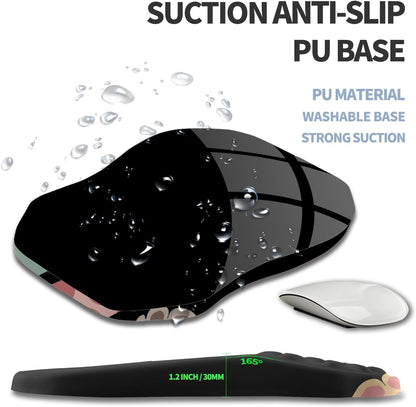 Ergonomic Raised Mouse Pad Wrist Support with Bilateral Slope Memory Foam Mousepad for Wrist Rest and Carpal Tunnel Pain Relief 11.8x7.9〃Cat Claws