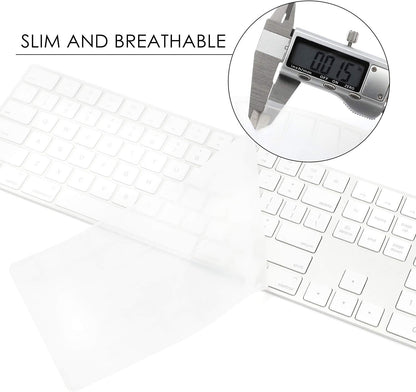 Allinside Transparent Cover for Apple iMac Magic Keyboard with Numeric Keypad MQ052LL/A A1843 US Layout