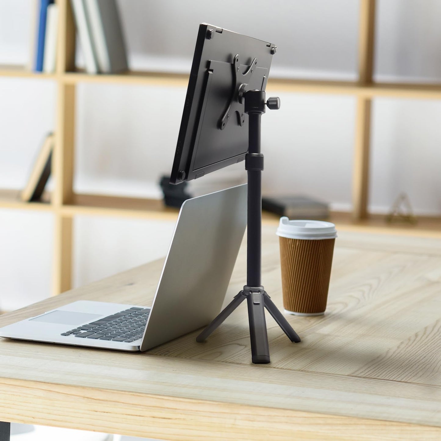 Kado Portable Monitor Stand Adapter Bracket Plate Tripod, Wall Mount Arm Mount 1/4" Screw Hole to 100x100mm 75x75mm Universal, Tripod Camera Stand for Desktop Monitor Portrait/Landscape Mode