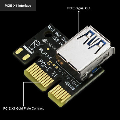 GPU Riser for Ethereum Mining Rigs, PCIE Risers for ETH Mining Rigs, 6PCS Black