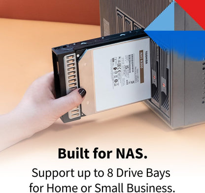 Toshiba N300 20TB NAS 3.5-Inch Internal Hard Drive - CMR SATA 6 GB/s 7200 RPM 512 MB Cache - HDWG62AXZSTA
