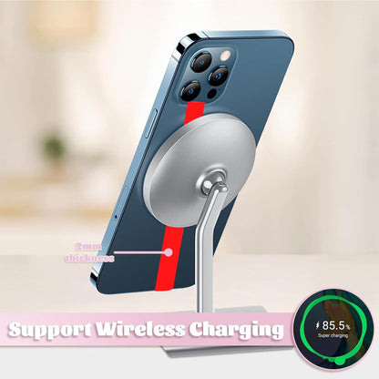 TEAMOLA 3pcs Silicone Phone Grip Holder Strap for iPhone 15/15 Pro/16/16 Pro & Samsung Galaxy S24/S23 - Anti-Slip Finger Loop for Case, Universal Phone Loops for Back of Cell Phones(210, 3 Red)