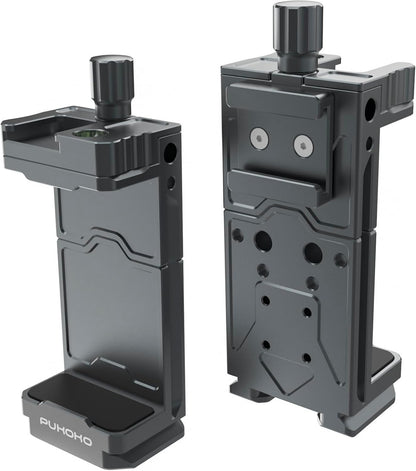 Metal Phone Tripod Mount Adapter Adjustable Phone Mount for Tripod with Arca Base Universal Metal Adjustable Clamp Phone Holder for Tripod (Quick Release Cell Phone Clip)