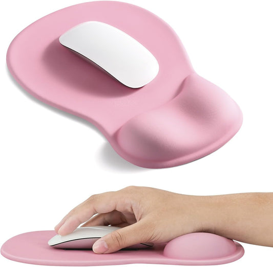 EooCoo Ergonomic Mouse Pad with Gel Wrist Rest Support Middle Concave Design, Relieve Wrist Pain Mousepad, Non-Slip Base for Laptop, Computer, Office Desk Accessories for Women, Carpal Tunnel Syndrome