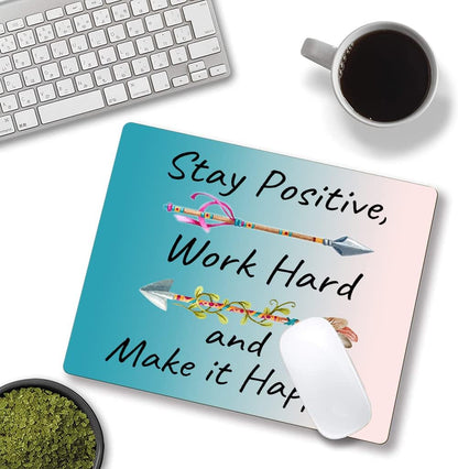 Mouse Pad, Premium-Textured Mouse Mat, Non-Slip Rubber Base Mousepad for Laptop, Computer & PC,9.5×7.9 in,Inspirational Quote Stay Positive