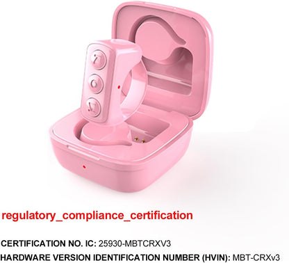 ADZERD Remote Control for TikTok, Page Turner for iPhone/iPad, Bluetooth Camera Video Recording Remote, Scrolling Ring for TIK Tok, Compatible with iOS/Android Phones & Tablets - Pink