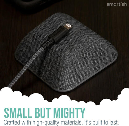 Smartish® Magnetic Cord Holder - Cable Wrangler Organizer with Magnet Clips for Charger Management on Desktop, Nightstand, or Side Table for All Cables, USB-C, Lightning Cables - No 2 Pencil Gray