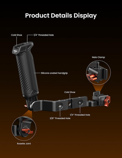 hohem Adjustable Sling Handgrip Gimbal Sling Handle for iSteady M7/iSteady M6/iSteady MT2, Ergonomic Grip for Low Angle Shots, L-Shaped Lever, BH-01