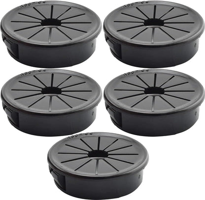 Aifeier ET 1-1/2 Inch Cable Grommets Petal-Shaped Buckle Type Wire Hole Cover for Cord Management and Protection of Cabinet (37.5mm, 5PCS)