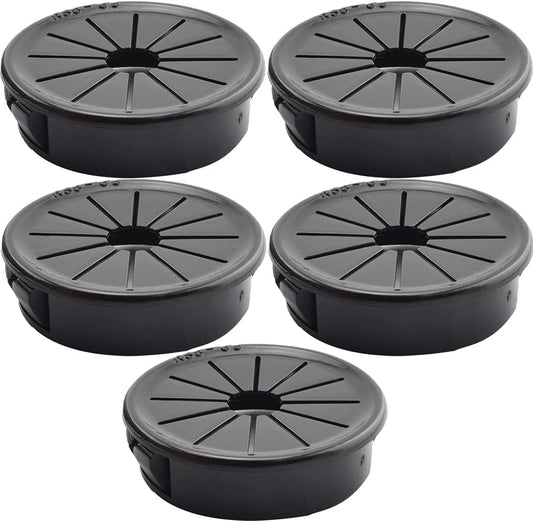 Aifeier ET 1-1/2 Inch Cable Grommets Petal-Shaped Buckle Type Wire Hole Cover for Cord Management and Protection of Cabinet (37.5mm, 5PCS)