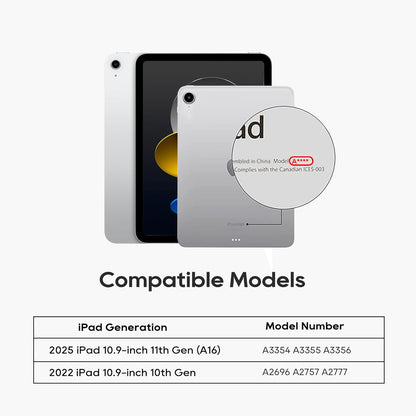 Detachable Keyboard Case for Apple iPad 11th Gen (A16) 2025 & iPad 10th Generation (10.9-inch): Wireless Backlit Keyboard with Trackpad, Magnetic Protective Cover