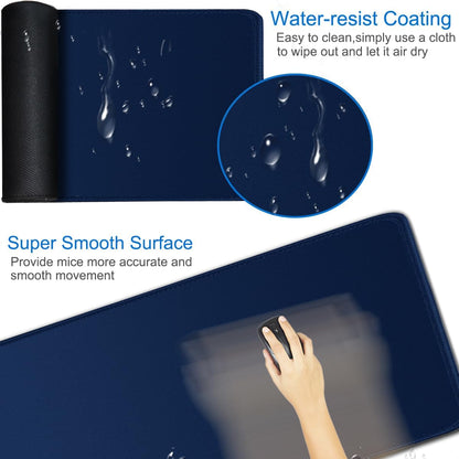 Large Mouse Pad, 31.5x15.7 inch Large Extended Computer Keyboard Mouse Mat, Water Resist Non-Slip Mousepad Rubber Base Long XXL Desk Mouse Pad for Work & Gaming, Office & Home, Dark Blue