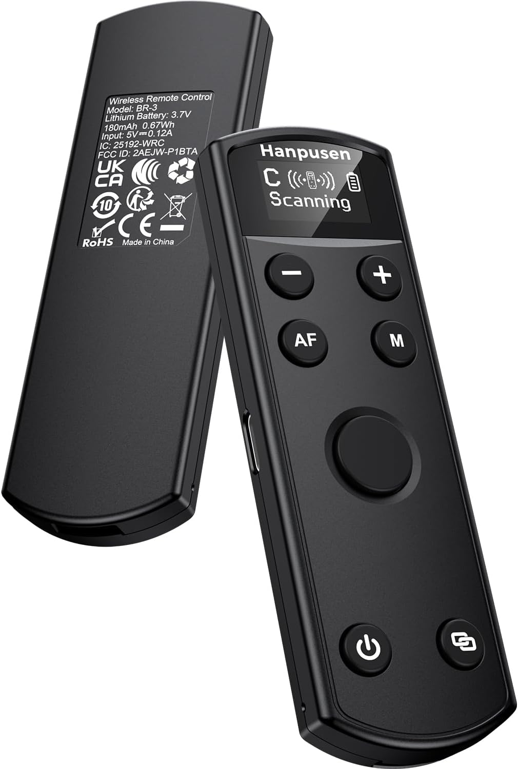 for Canon Camera Remote Control, Hanpusen Rechargeable Wireless Shutter Release with OLED Screen for R50/G7X Mark III/R8/R5/R/RP/R50 V/R10/R5 Mark II/M50/M200/6D Mark II/M6 Mark II, Replace BR-E1