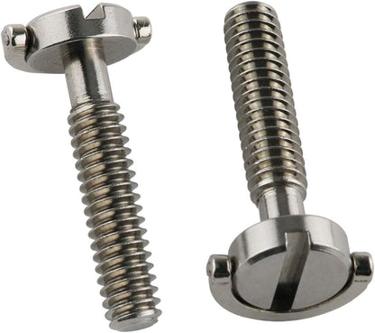 E-outstanding D Ring Hinged Screw 2PCS 1/4-20 Thread D-Ring Stainless Steel Camera Fixing Screws for Camera Tripod Monopod QR Plate 30mm Length