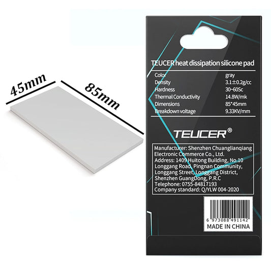 Thermal Pad 14.8 W/mK, 85x45x2.5mm, Non Conductive Heat Resistance High Temperature Resistance, Silicone Thermal Pads for Laptop Heatsink GPU CPU LED Cooler (2.5mm)