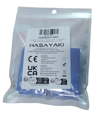 30 Pack Thermal Pads, 20×67 mm by 5 Thickness 0.5 | 1 | 1.5 | 2 | 3 mm, Thermal Conductivity 2.0 W/m.k, Self-Adhesive & Soft, Ideal for Repairing and Cooling Electronics