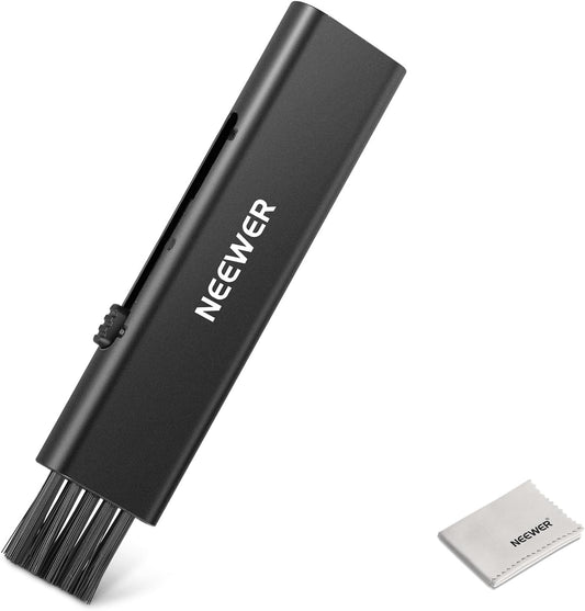 NEEWER 2 in 1 Camera Lens Cleaning Kit, 1x Lens Brush Pen + 1x Cleaning Cloth, for DSLR Camera, Electronics, Smartphones, Tablets, HM-45