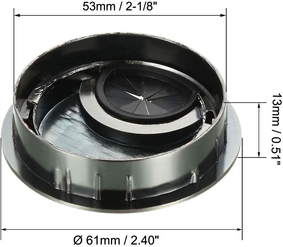 uxcell Cable Hole Cover, 2.1Inch/53mm Zinc Alloy Desk Wire Cord Cable Grommets Hole Cover for Office PC Desk Cable Cord Organizer, 4 Pcs Red Bronze