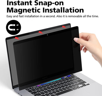 Magnetic Privacy Screen Protector for MacBook Pro 13.3 Inch (2017-2022 M1, M2), Removable Anti Glare Anti Blue Light Anti Spy Screen Filter