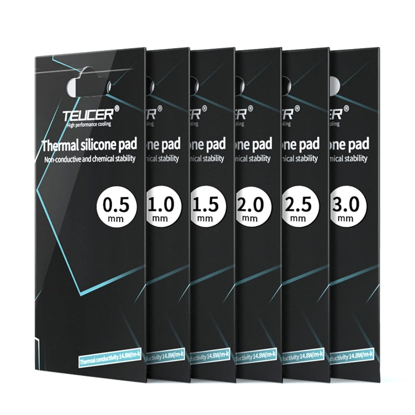 Thermal Pad 14.8 W/mK, 85x45x1.5mm, Non Conductive Heat Resistance High Temperature Resistance, Silicone Thermal Pads for Laptop Heatsink GPU CPU LED Cooler (1.5mm)