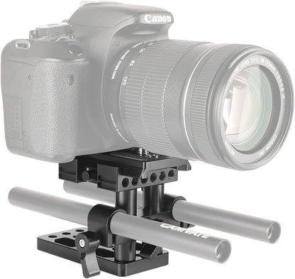 CAMVATE Quick Release Mount Base QR Plate for Manfrotto 501/504/ 577 Tripod Standard Accessory(Black) - 1437