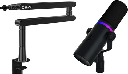 BEACN Dark Dynamic USB Mic for PC with The Microphone Stand