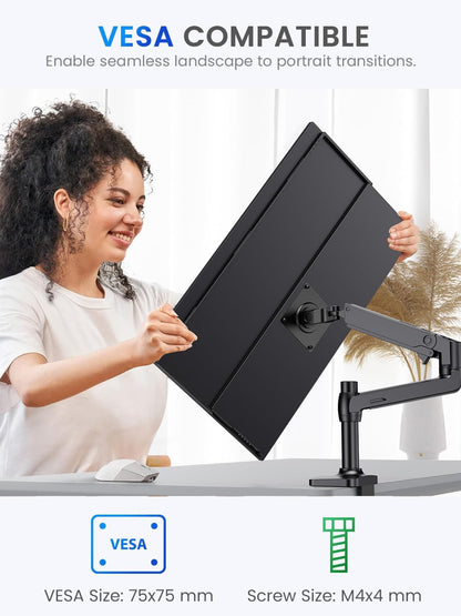 UPERFECT 24.5" Portable Gaming Monitor, 2K QHD 2560×1440, 165Hz USB-C, 144Hz HDMI, 1ms, FreeSync HDR IPS, Dual Speakers, VESA Mount, Adjustable Stand, Travel Second Screen for Laptop/MacBook/Switch