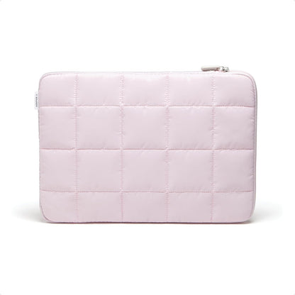 U Brands Nylon Puffer Zipping Large Laptop Sleeve, 9.75" x 13", Computer Accessories, Laptop Bag for MacBook Pro, MacBook Air, Chromebook, HP Computer, Petal Pink