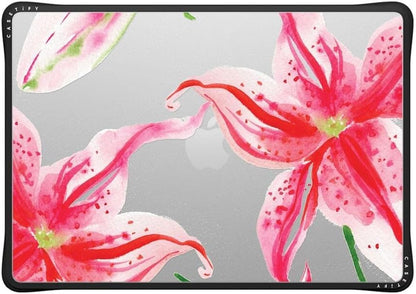 CASETiFY Impact MacBook Air 15" (M2-M4) Case [Cushioned Impact Corners/Scratch-Resistant/Anti-Slip Grip] - Stargazer Lily - Clear Black