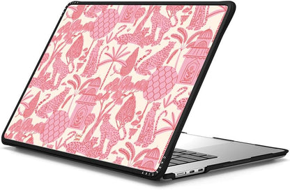 CASETiFY Impact MacBook Air 15" (M2-M4) Case [Cushioned Impact Corners/Scratch-Resistant/Anti-Slip Grip] - Cheetah Paradise - Clear Black