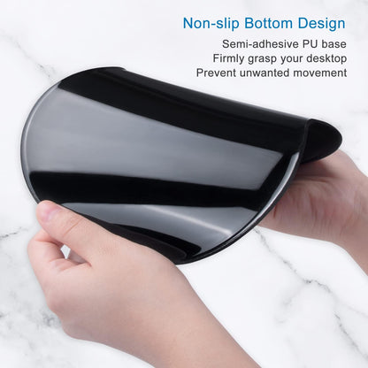 ITNRSIIET Ergonomic Mouse Pad with Gel Wrist Support Small Wrist Rest Smooth Surface Non-Slip PU Base Comfortable Office Supplies Pain Relief, 8.7 x 7.2 inches, Succulent Flower