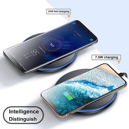 Fast Wireless Charger,20W Max Wireless Charging Pad Compatible with iPhone 16/16 Pro/Pro Max/15/14/13/12/11/X,AirPods;FDGAO Induction Charge Mat for Samsung Galaxy S25/S24/S23/S20/Pixel/G8