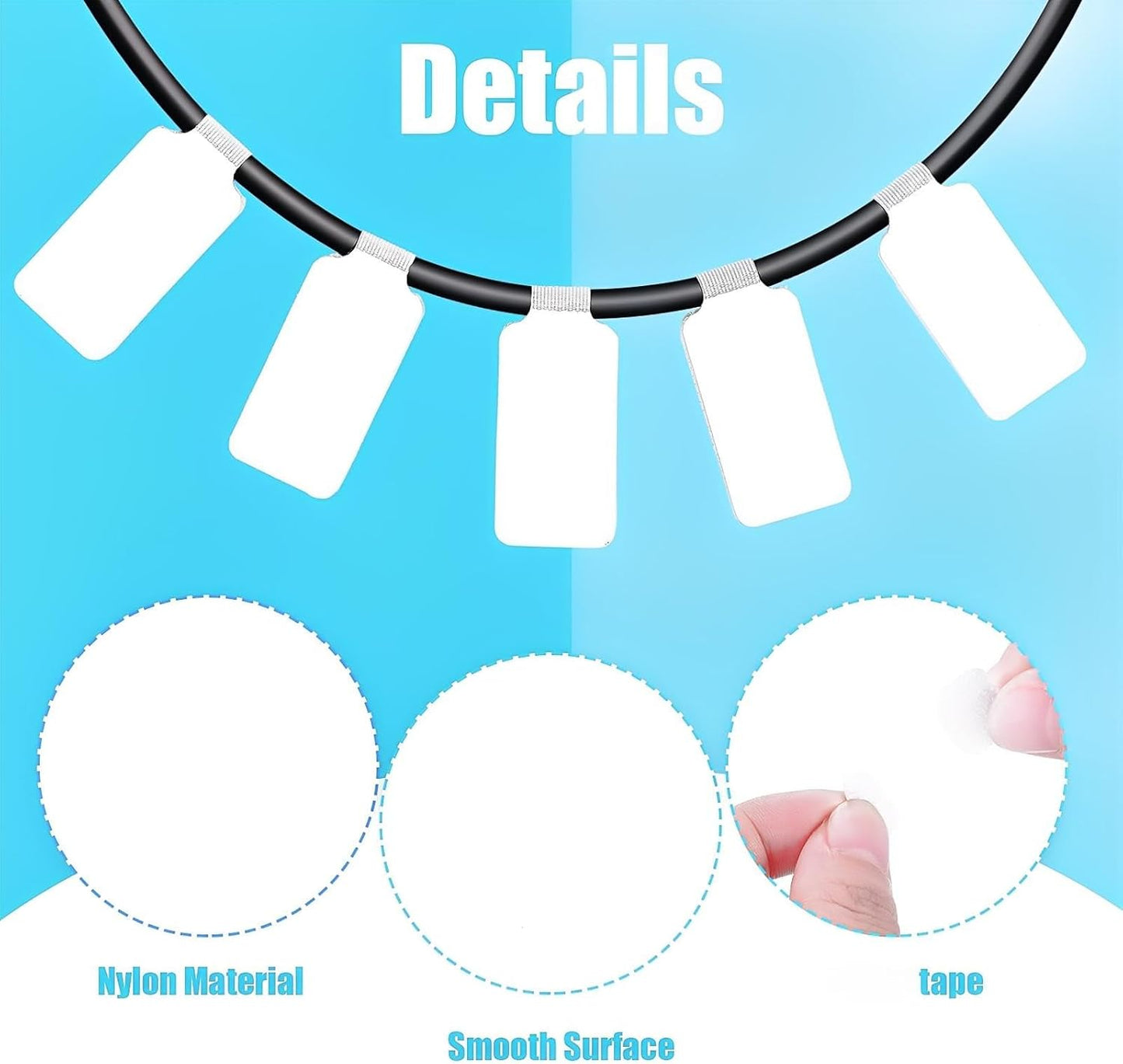 60 Pieces Self-Adhesive Cable Labels, Paste Wire Labels, Nylon Writable Cord Tags Waterproof White Wire Cable Tags for Electronics Office Computers Management and Identification