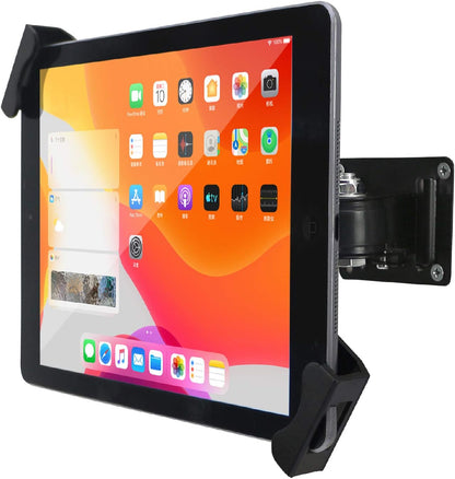 Tablet Wall Mount Holder with Lock and Key, Rotate Design Arbitrary Adjustment,Multi Angle,Bracket for Most 8 to 10.4 Inch,and for iPad Air &10.2,10.9,Pro 11 Galaxy tab,and More (Black)