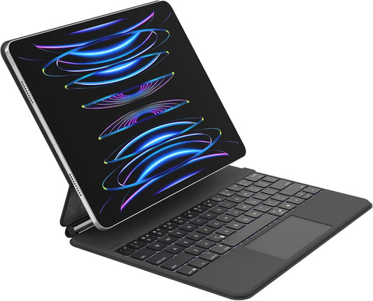 Belkin Pro Keyboard Case w/Magnetic Stand, Backlit Bluetooth Keyboard, Multi-Gesture Controls, Magnetic Apple Pencil Storage Compatibility, & Multimedia Keys for iPad Pro 12.9" & iPad Air 13" - Black