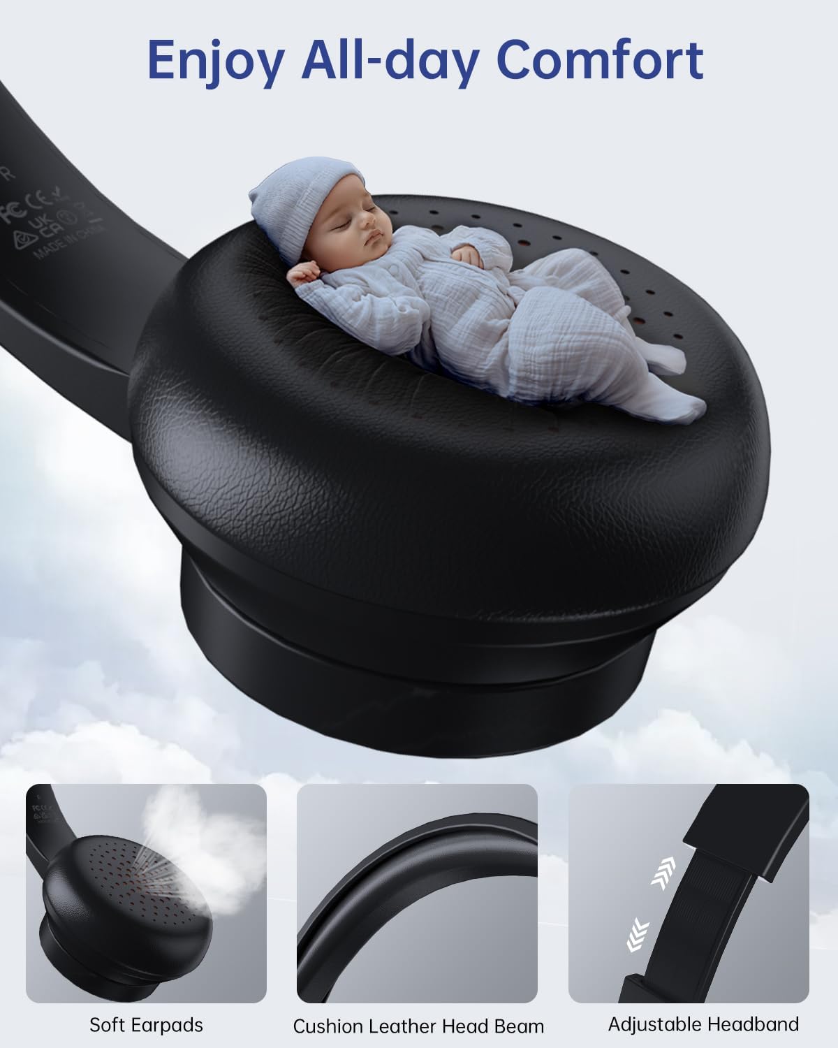 USB Headset with Microphone for PC, Wired Headphones with Mic USB Headsets with Noise Cancelling Microphone, Computer Headset with Microphone for Home Office Online Class Teams Skype（Black）