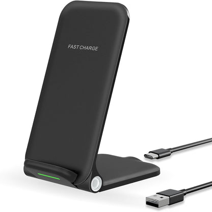 15W Wireless Charger Stand, Foldable Charging Station for Samsung Galaxy S25 S24 S23 S22 S21 S20 Ultra S10 S9 S8 S7 Note10 9 8 7, Desk Stand Up Phone Charger iPhone 16 15 14 13 12 Pro Max