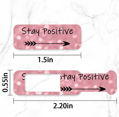 Webcam Cover, 3 Pieces, Laptop Camera Cover, Privacy Shielding Capacity is Twice as Big as The Traditional, Suitable for Computer Mobile Phones, laptops, Tablets and so on (Stay Positive)