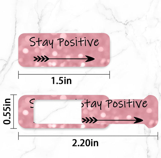 Webcam Cover, 3 Pieces, Laptop Camera Cover, Privacy Shielding Capacity is Twice as Big as The Traditional, Suitable for Computer Mobile Phones, laptops, Tablets and so on (Stay Positive)