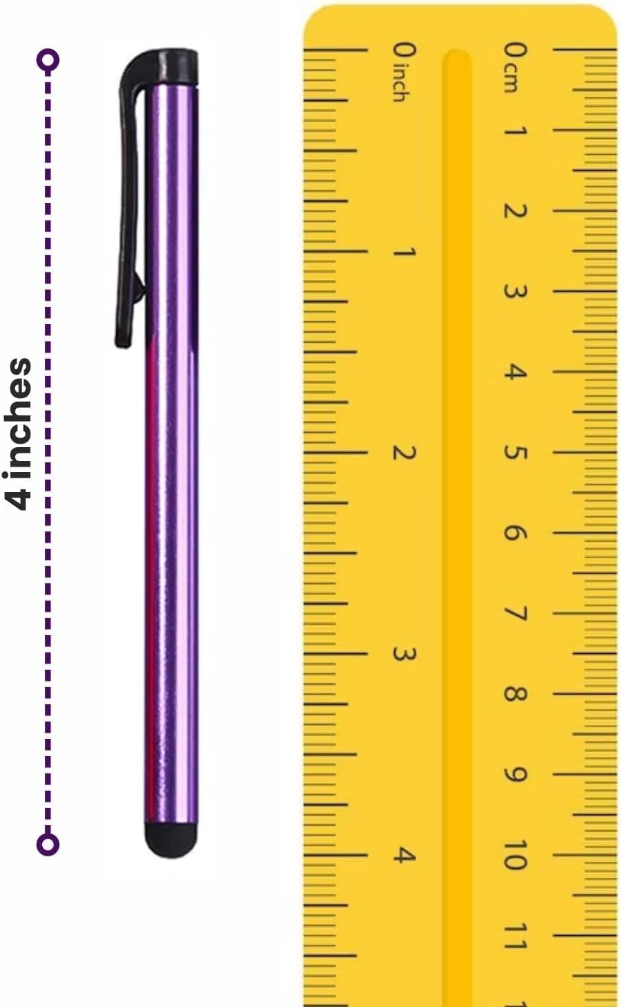 Stylus Pens for Touch Screens, 300 Pieces Stylists Pack Universal Colorful Long Metal, Touch Screen Pens for iPad, iPhone, Android, Galaxy, Chrome Book, Tablets, Assorted Colors All Touch Devices - 4"