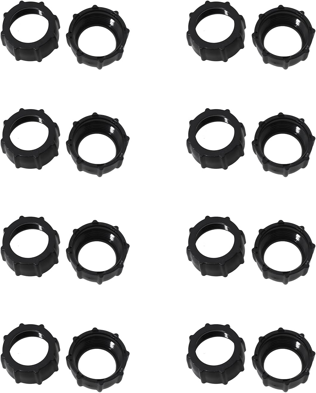Maxmoral 16PCS Black Plastic Tightening Nut Ball Joint Fixing Adapter Head Holder Ring Car Holder Screw Fixing Head Holder for 17mm Ball Adapter