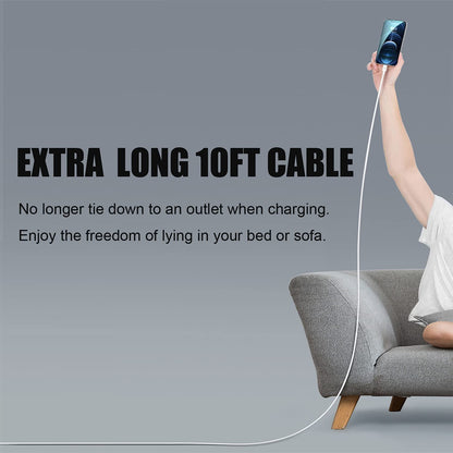 iPhone Fast Charger,Fast Adapter i Phone 2Pack Dual Port USB Wall Charger Apple Fast Charging 10FT Long Lightning Cable Cord Double Adapter Plug Block for iPhone 14/13/12/11 Pro Max XS XR X 8 7 6 iPad