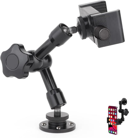Drill Base Truck Phone Stand for 3.5~7.5 inches iPhone/HTC/LG/Nexus/Huawei/Smart Phones, Fit for Truck, Car,Van, Vehicles, 360°Adjustable Aluminum Alloy Mount