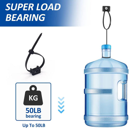 Cable Zip Tie Mounts Kit - 240 Set Wire Cable Clips Organizer Holders with 8" Cable Ties, Saddle Type Mounts Base and Tapping Screw