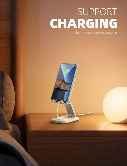 Lamicall for Mother Mom, White Phone Stand, Birthday Gifts for Father Teens Girls Boys Desk Accessories for iPhone Holder