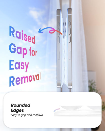 Klearlook 4PCS Magnetic Suction Phone Mount for MagSafe Case, Sticky Phone Grip for iPhone, Removable Hands-Free Selfie/Video for TikTok Influencers, (Clear & Light Pink & Light Blue & Lavender)