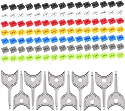 105 PCS USB Port Blockers with 10 Locks for PC, Laptop Removable Type-A Data Protection,Dust & Moisture Resistant Shield（Mixed Colors Packs Svailable for Port Sorting）