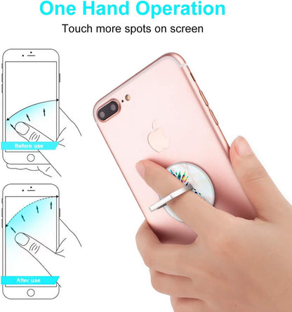 Bonoma Cell Phone Ring Holder, 3-Pack 360 Degree Rotating Universal Phone Ring Grip Finger Ring Stand Compatible with Smartphones and Tablets - Pineapple