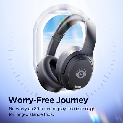 Upgrade Pro‑Level Hybrid Active Noise Cancelling Headphones with HD Sound, Wireless Bluetooth Headphones Over The Ear Unequaled Comfort, Vivid Deep Bass, for Home Office Travel Birthday Gift